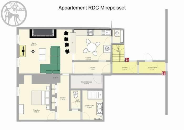 Apartmán Chez Makita - Rdc Mirepeisset Exteriér fotografie